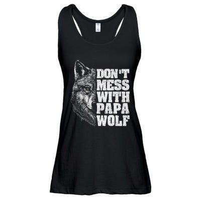 DonT Mess With Papa Wolf Dad For FatherS Day Ladies Essential Flowy Tank