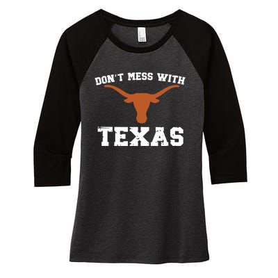 Dont Mess With Texas Women's Tri-Blend 3/4-Sleeve Raglan Shirt