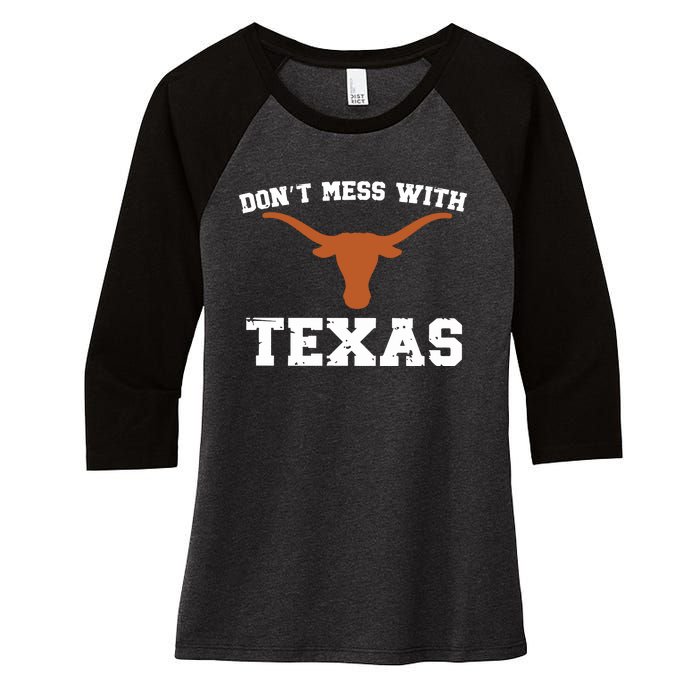 Dont Mess With Texas Women's Tri-Blend 3/4-Sleeve Raglan Shirt