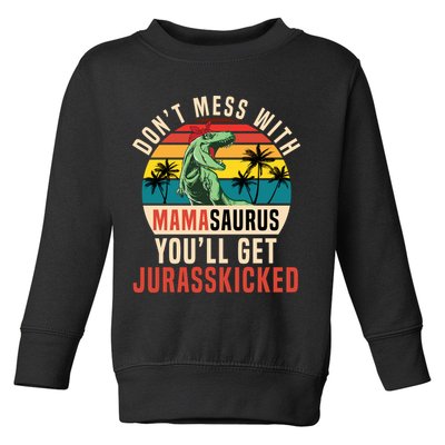 DON’T MESS WITH MAMASAURUS Toddler Sweatshirt