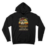 Don’t Mess With Auntasaurus Funny Dinosaur Aunt Vintage Hoodie