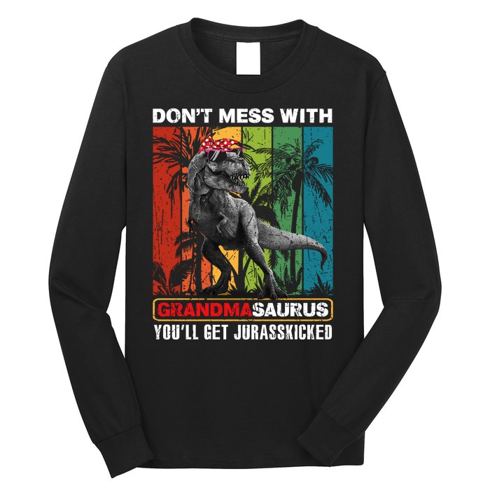 Dont Mess With Papasaurus Youll Get Jurasskicked Long Sleeve Shirt