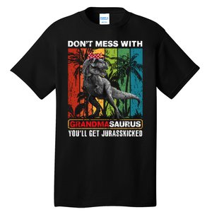 Dont Mess With Papasaurus Youll Get Jurasskicked Tall T-Shirt