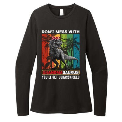 Dont Mess With Papasaurus Youll Get Jurasskicked Womens CVC Long Sleeve Shirt