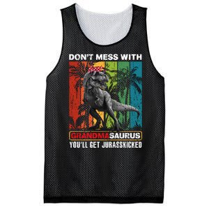 Dont Mess With Papasaurus Youll Get Jurasskicked Mesh Reversible Basketball Jersey Tank