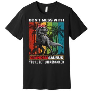 Dont Mess With Papasaurus Youll Get Jurasskicked Premium T-Shirt