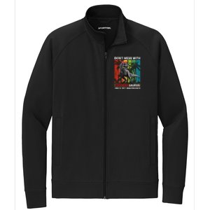 Dont Mess With Papasaurus Youll Get Jurasskicked Stretch Full-Zip Cadet Jacket