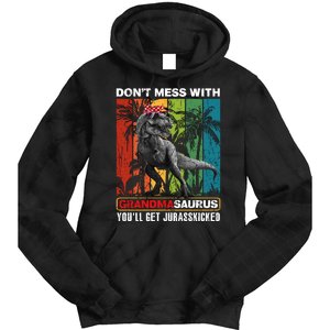 Dont Mess With Papasaurus Youll Get Jurasskicked Tie Dye Hoodie