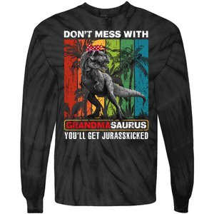 Dont Mess With Papasaurus Youll Get Jurasskicked Tie-Dye Long Sleeve Shirt