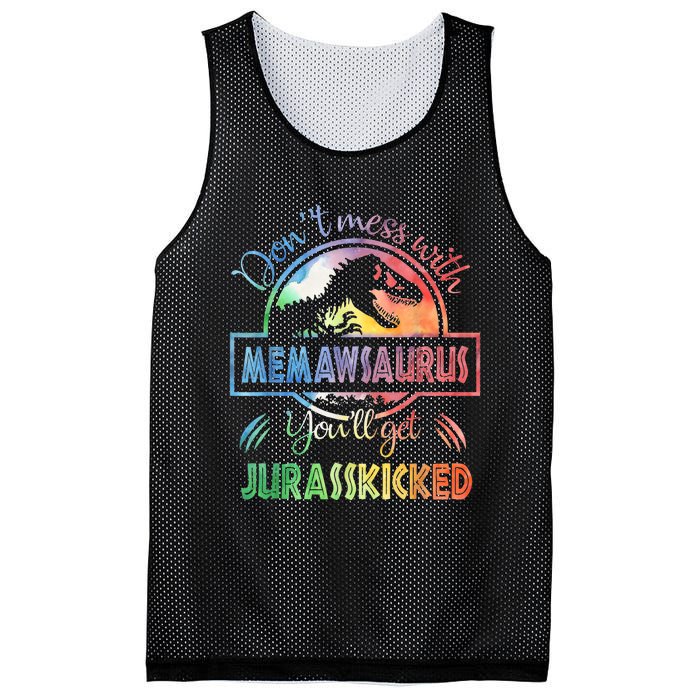 Don't Mess With MemawSAURUS You'll Get Jurasskicked Mesh Reversible Basketball Jersey Tank