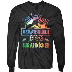 Don't Mess With MemawSAURUS You'll Get Jurasskicked Tie-Dye Long Sleeve Shirt