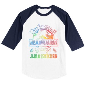 Don't Mess With MemawSAURUS You'll Get Jurasskicked Baseball Sleeve Shirt