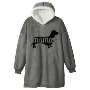 Dachshund Mama Wiener Dog Doxie Mom Funny Cute Gift Hooded Wearable Blanket