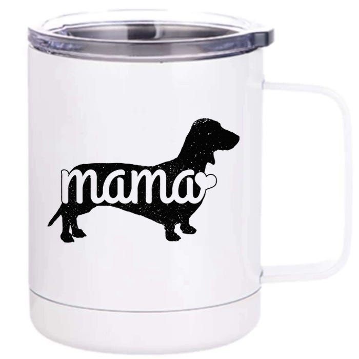 Dachshund Mama Wiener Dog Doxie Mom Funny Cute Gift 12 oz Stainless Steel Tumbler Cup