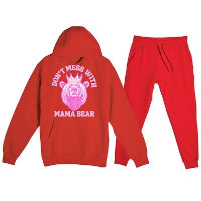 Don't Mess With Mama Bear Mothers Day Premium Hooded Sweatsuit Set