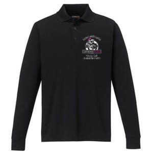 Dont Mess With Grandmasaurus Youll Get Jurasskicked Grandma Performance Long Sleeve Polo