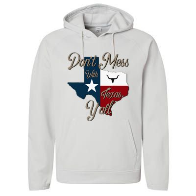 Dont Mess With Vintage Texas Pride Longhorn Lone Star State Performance Fleece Hoodie