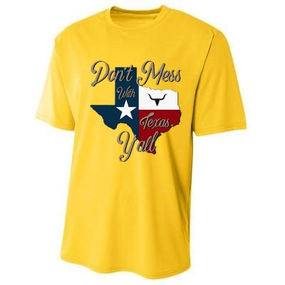 Dont Mess With Vintage Texas Pride Longhorn Lone Star State Performance Sprint T-Shirt