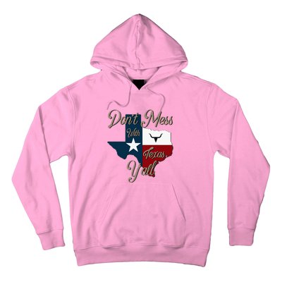 Dont Mess With Vintage Texas Pride Longhorn Lone Star State Hoodie