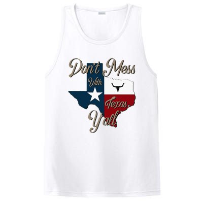 Dont Mess With Vintage Texas Pride Longhorn Lone Star State PosiCharge Competitor Tank