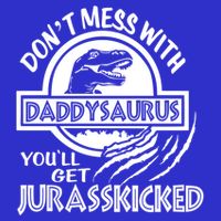 DonT Mess With Daddysaurus YouLl Get Your Ass Kicked Trex Funny Gift Stripe Pom Pom Beanie