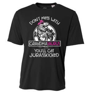 Dont Mess With Grandmasaurus Youll Get Jurasskicked Cooling Performance Crew T-Shirt