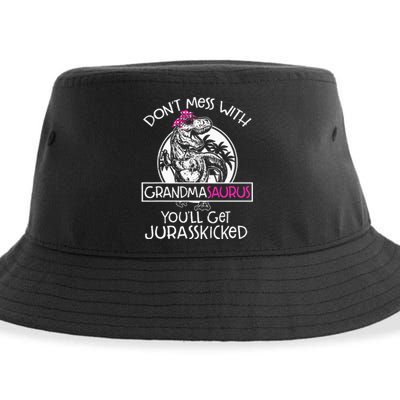 Dont Mess With Grandmasaurus Youll Get Jurasskicked Sustainable Bucket Hat