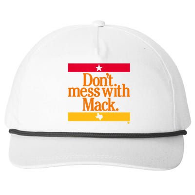 Don't Mess With Mattress Mack Houston Baseball Snapback Five-Panel Rope Hat