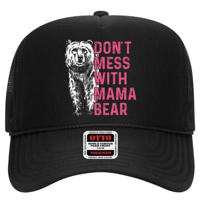 Don't mess with mama bear mother's day wo bear lovers High Crown Mesh Back Trucker Hat