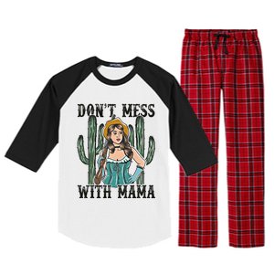 Don't Mess With Mama Western Mama Howdy Mama Mother's Day Raglan Sleeve Pajama Set