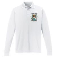 Don't Mess With Mama Western Mama Howdy Mama Mother's Day Performance Long Sleeve Polo