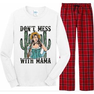 Don't Mess With Mama Western Mama Howdy Mama Mother's Day Long Sleeve Pajama Set