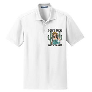 Don't Mess With Mama Western Mama Howdy Mama Mother's Day Dry Zone Grid Polo