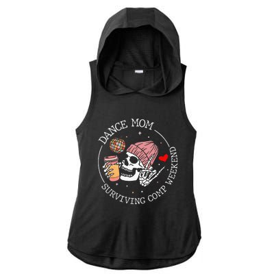 Dance Mom Weekends Coffee Dance Comps Tie Dye Ladies PosiCharge Tri-Blend Wicking Draft Hoodie Tank