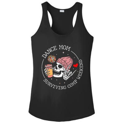 Dance Mom Weekends Coffee Dance Comps Tie Dye Ladies PosiCharge Competitor Racerback Tank