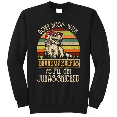 Don’t Mess With Grandmasaurus Funny Grandma Vintage Sweatshirt