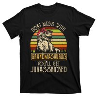 Don’t Mess With Grandmasaurus Funny Grandma Vintage T-Shirt