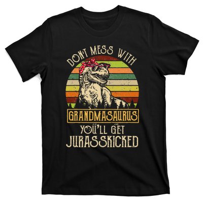 Don’t Mess With Grandmasaurus Funny Grandma Vintage T-Shirt