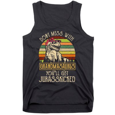 Don’t Mess With Grandmasaurus Funny Grandma Vintage Tank Top