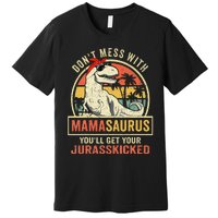 Dont Mess With Mamasaurus Youll Get Jurasskicked Mothers Day Premium T-Shirt