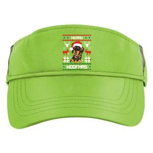 Dachshund Merry Woofmas Gift For Christmas Doxie Xmas Gift Adult Drive Performance Visor