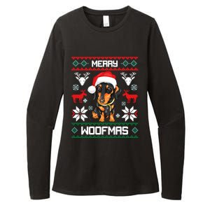 Dachshund Merry Woofmas Gift For Christmas Doxie Xmas Gift Womens CVC Long Sleeve Shirt