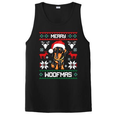 Dachshund Merry Woofmas Gift For Christmas Doxie Xmas Gift PosiCharge Competitor Tank