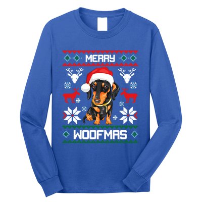 Dachshund Merry Woofmas Gift For Christmas Doxie Xmas Gift Long Sleeve Shirt