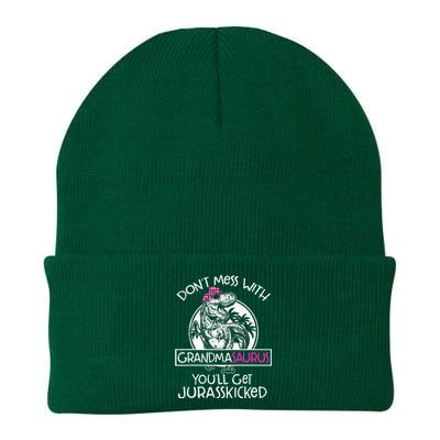 Dont Mess With Grandmasaurus Youll Get Jurasskicked Grandma Knit Cap Winter Beanie