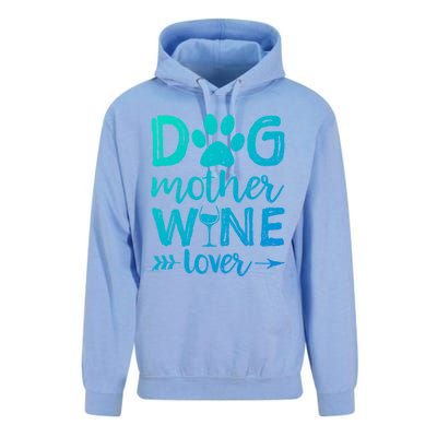 Dog Mother Wine Lover Gift Dog Mom Wine MotherS Day Gift Unisex Surf Hoodie