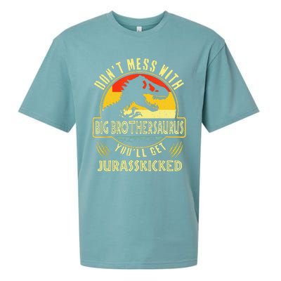 Dont Mess With Big Brothersaurus Youll Get Jurasskicked Sueded Cloud Jersey T-Shirt