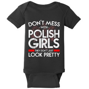 Don't Mess With Polish  Pretty Poland Dyngus Day Baby Bodysuit