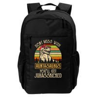 Don’t Mess With Auntasaurus Funny Dinosaur Aunt Vintage Backpack