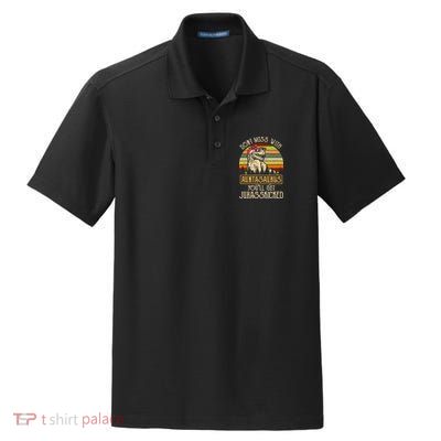 Don’t Mess With Auntasaurus Funny Dinosaur Aunt Vintage Dry Zone Grid Polo